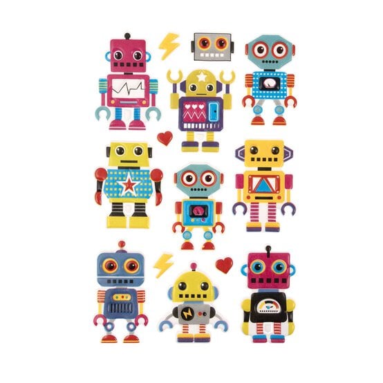 Robot Puffy Stickers