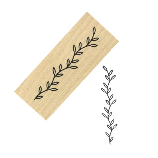 Vine Wooden Stamp 2.5cm x 6.3cm
