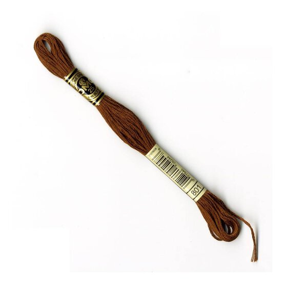 DMC Brown Mouline Special 25 Cotton Thread 8m (801)