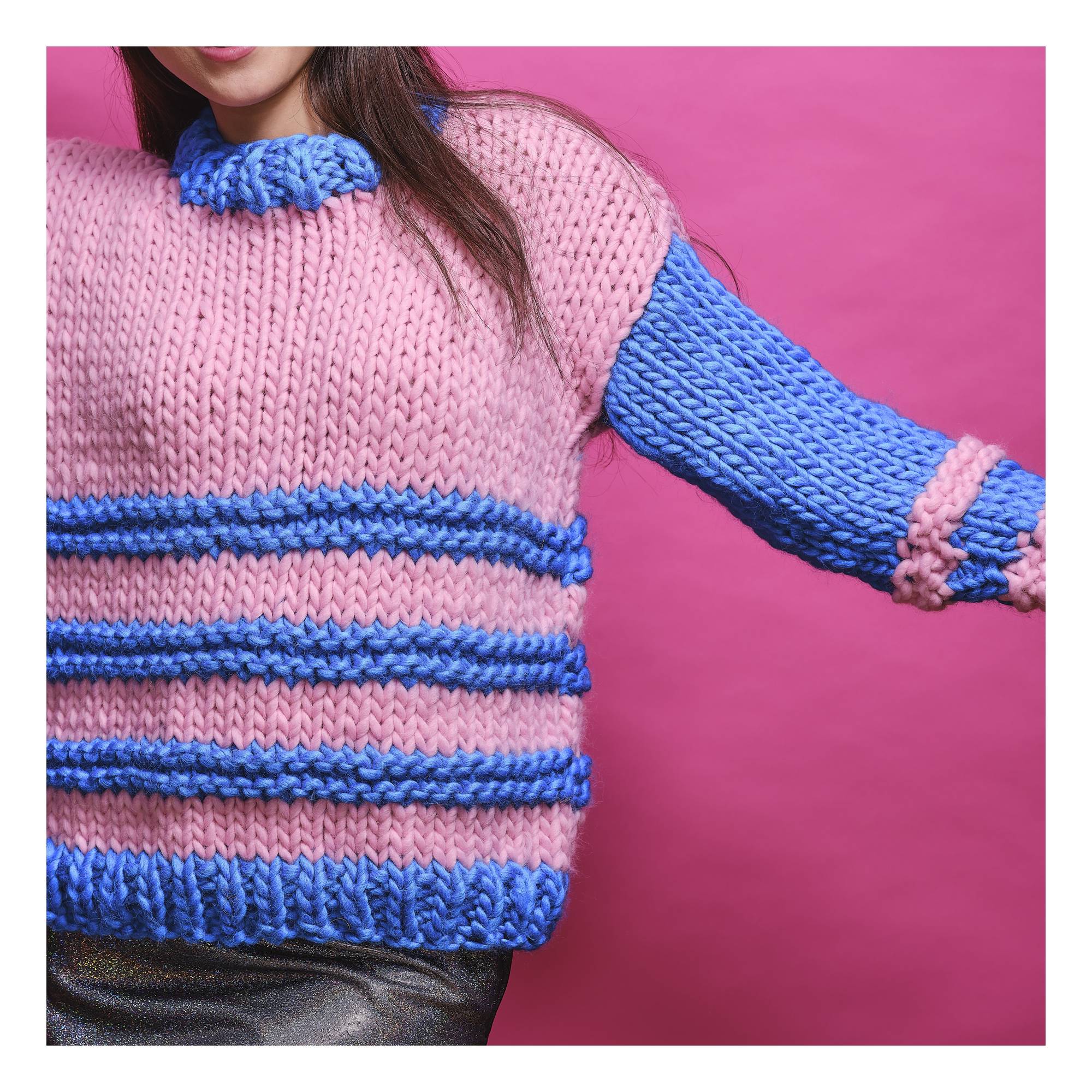 Knitcraft Cosy Stripe Jumper Digital Pattern 0235