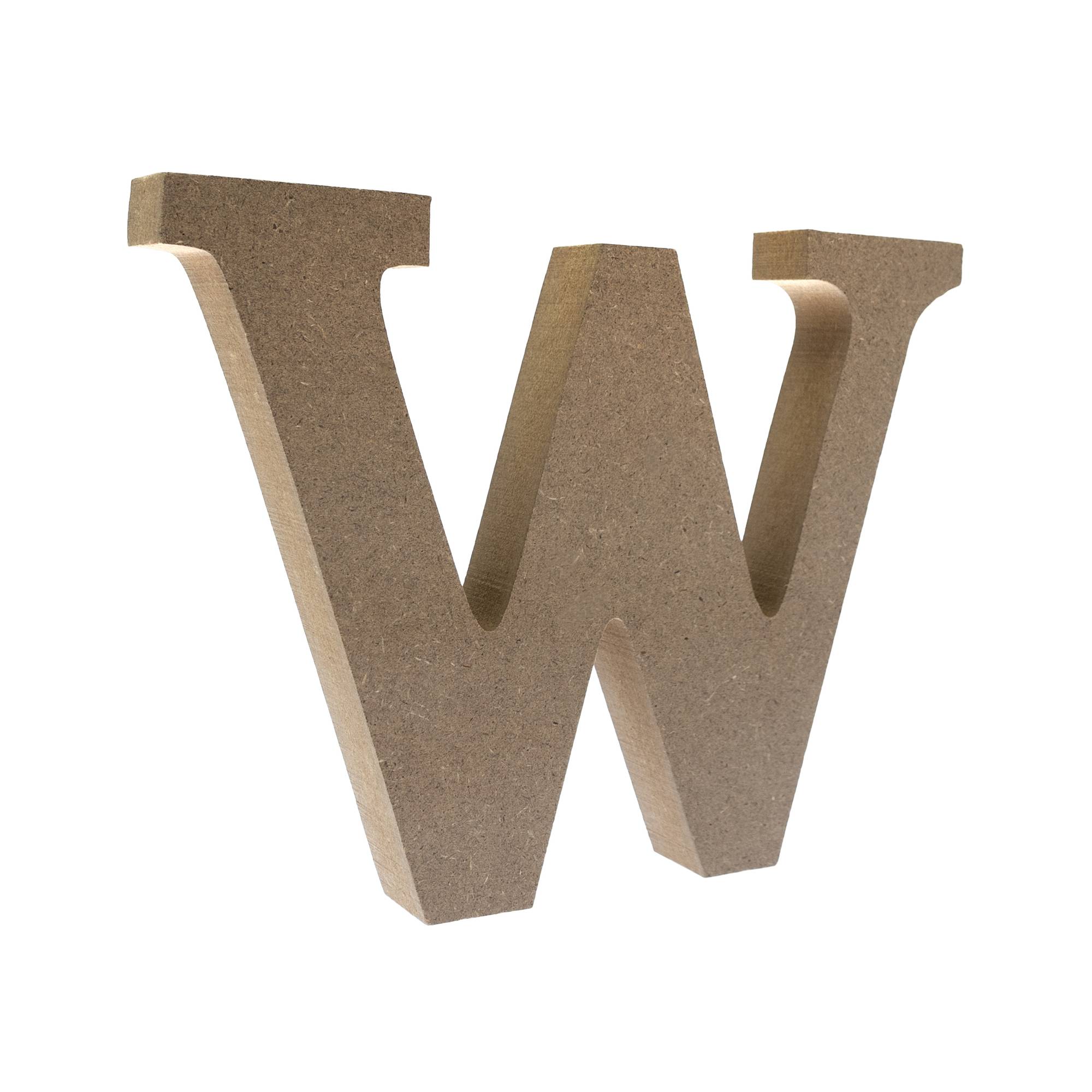 MDF Wooden Letter W 13cm