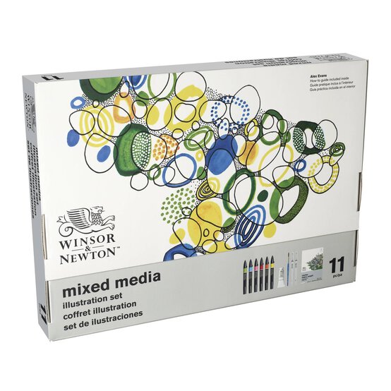 Winsor & Newton Mixed Media Illustration Set 11 Pieces