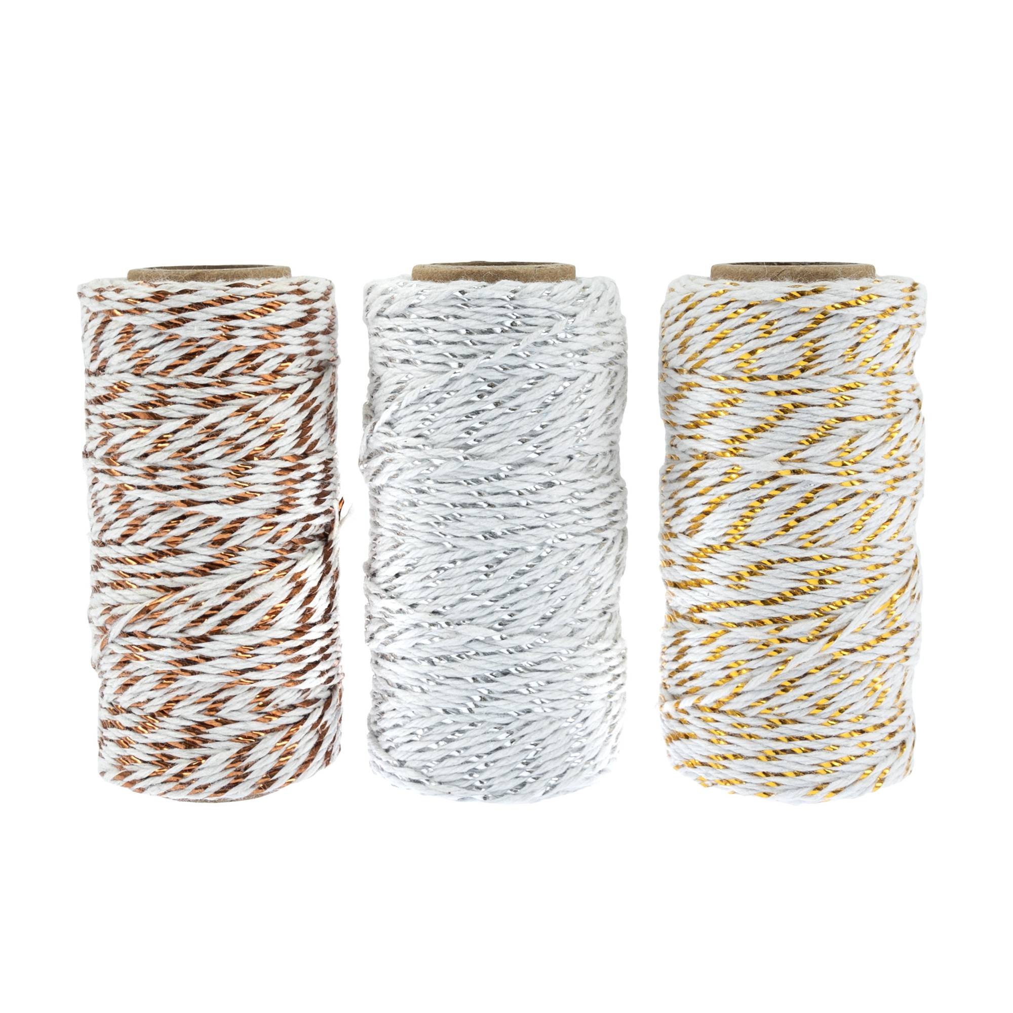 Metallic Twine 50m 3 Pack
