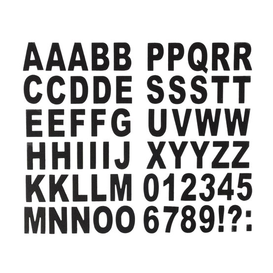 Black Foil Chipboard Alphabet Stickers