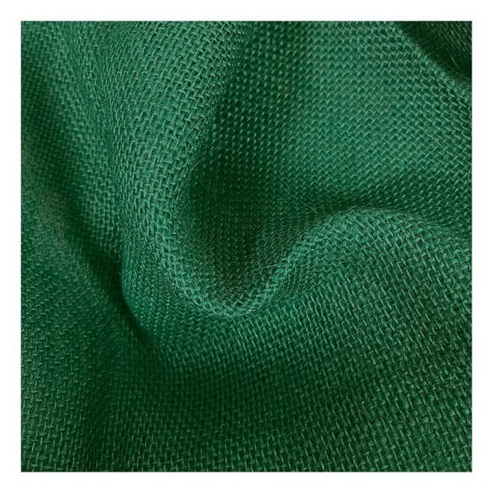 Forest Green Hessian Fabric by the Metre