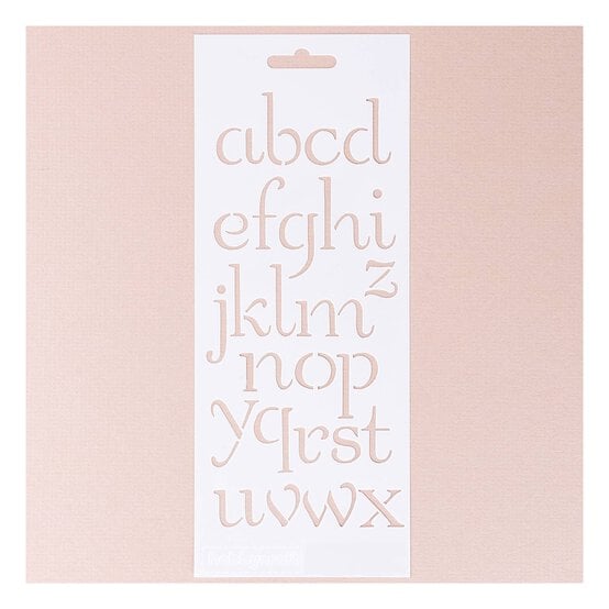 Lowercase Alphabet Stencil 10cm x 25cm
