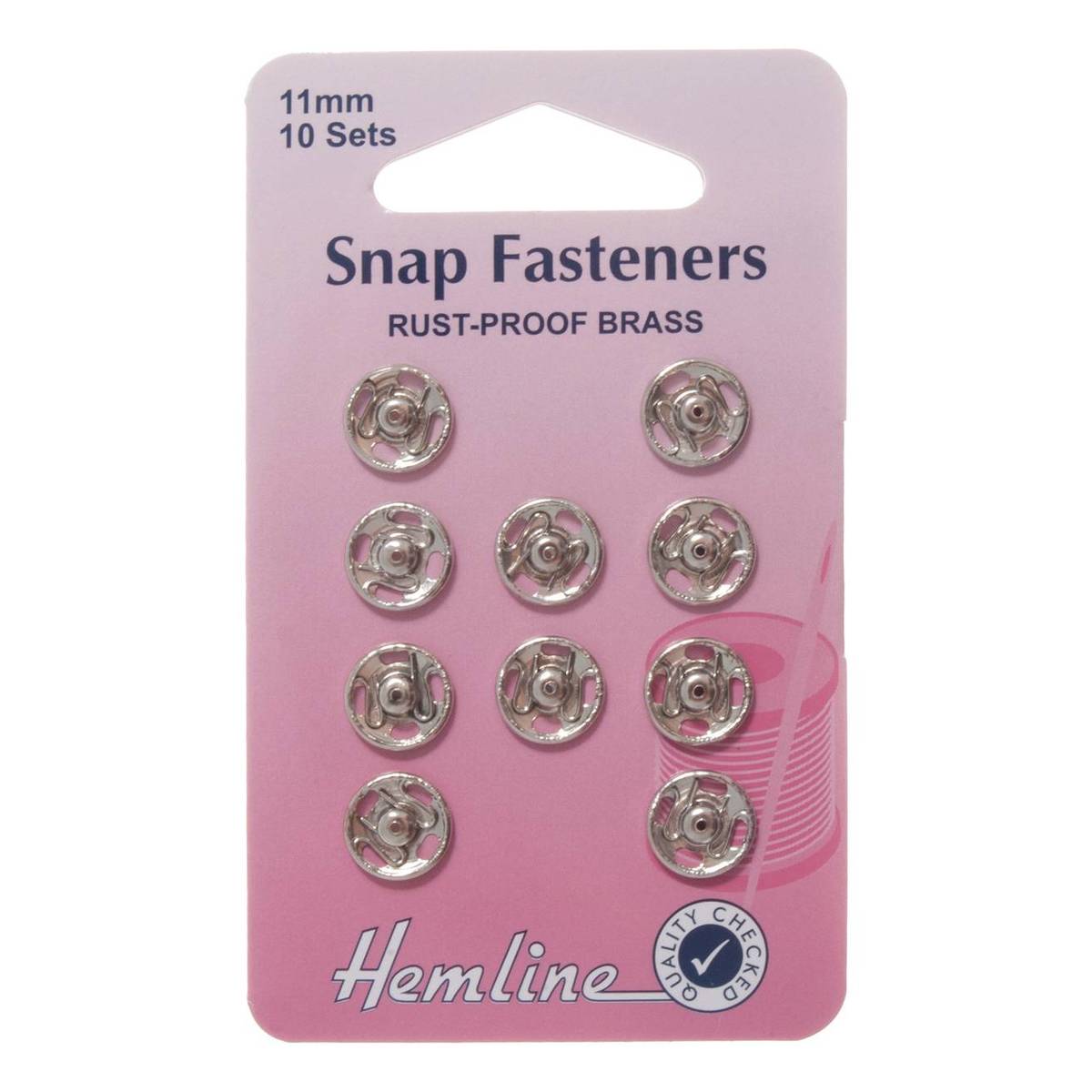 Hemline Snap Fasteners 11mm 10 Pack