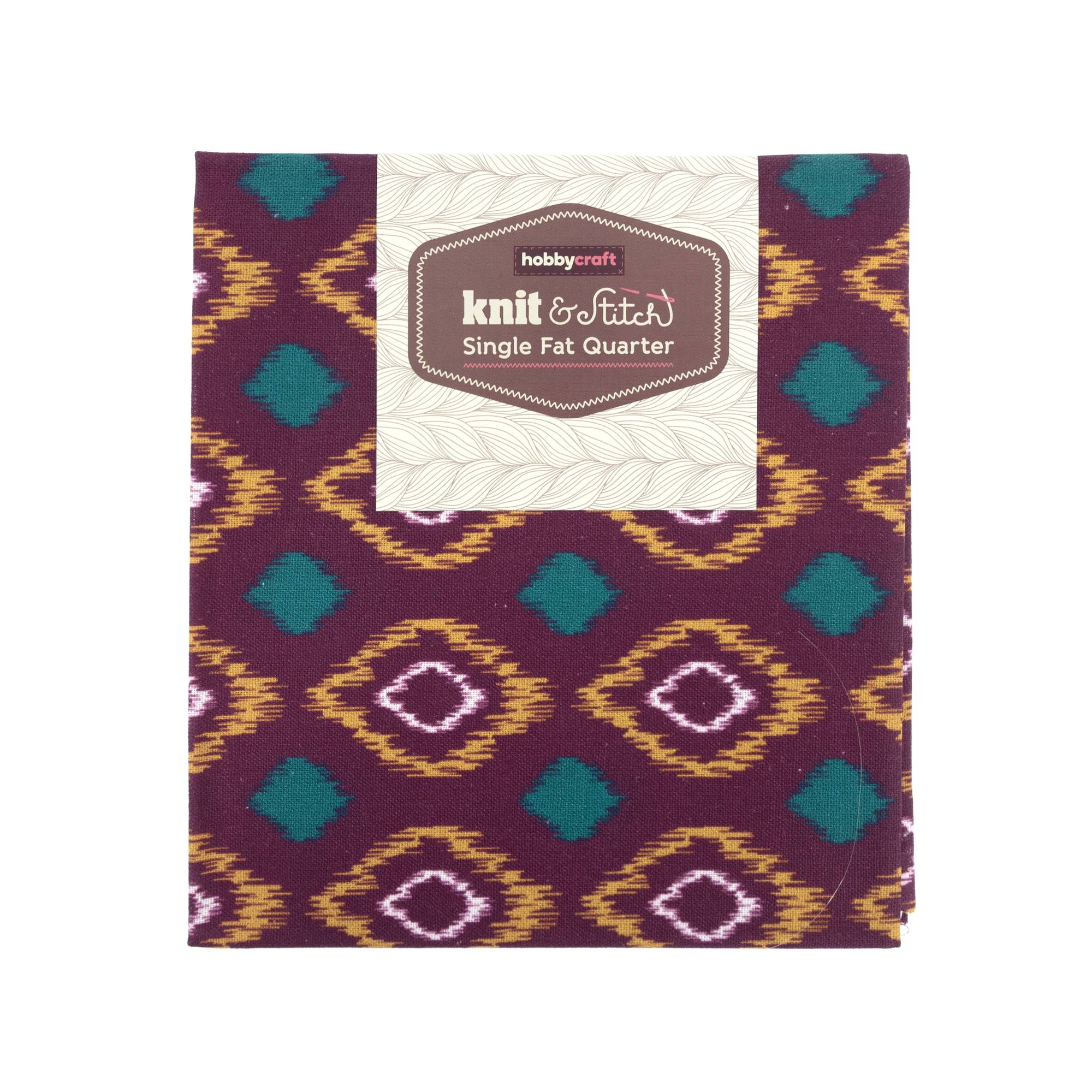 Stretch Diamond Purple Single Cotton Fat Quarter