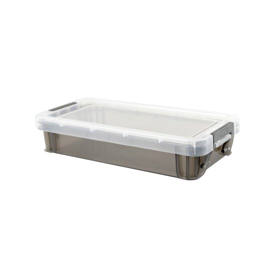 Whitefurze Allstore 0.75 Litre Transparent Grey Storage Box