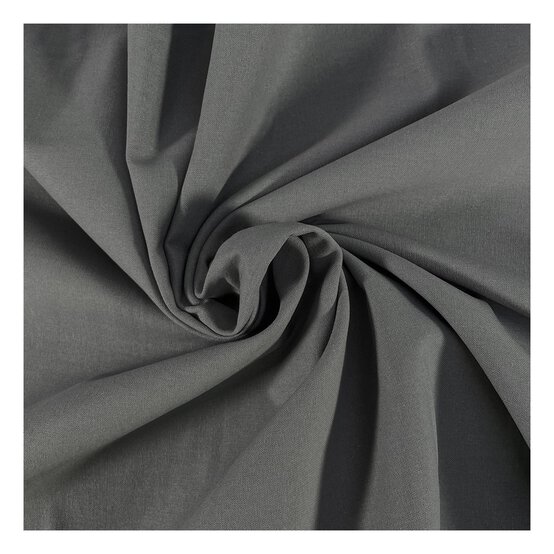 Mid Grey Cotton Homespun Fabric by the Metre