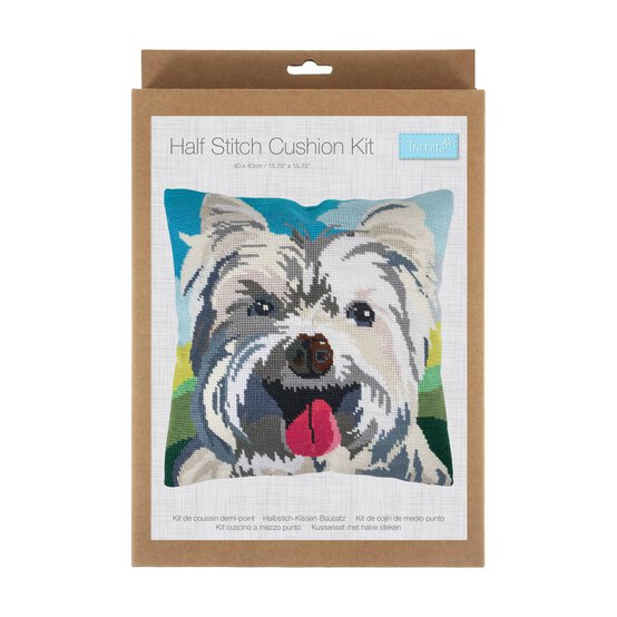 Trimits Westie Half Stitch Cushion Kit 40cm x 40cm