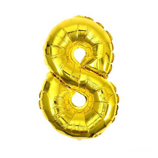 Gold Foil Number 8 Balloon