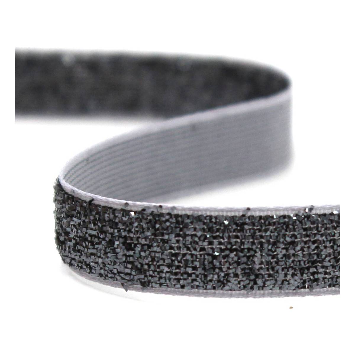 Metallic Metal Grey Woven Sparkle Ribbon 10mm x 2.5m