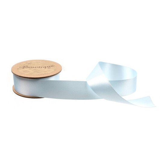 Light Blue Double-Faced Satin Ribbon 24mm x 5m