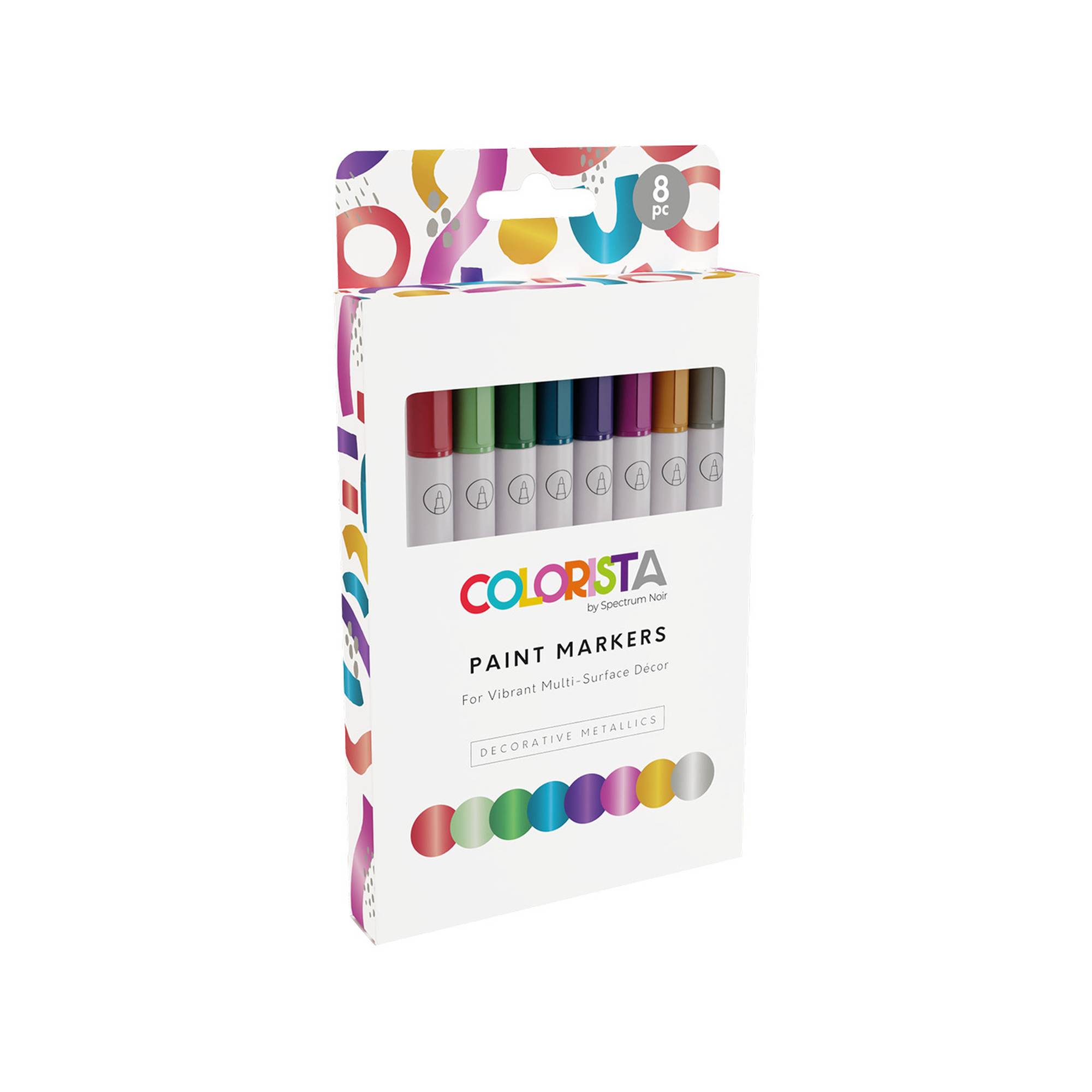 Colorista Decorative Metallic Paint Markers 8 Pack