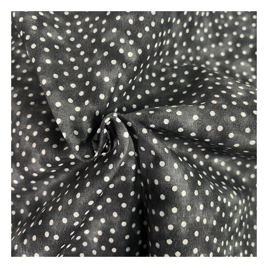 Black Spotty Cotton Textured Blender Fabric by the Metre