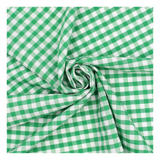 Emerald 1/4 Gingham Fabric by the Metre