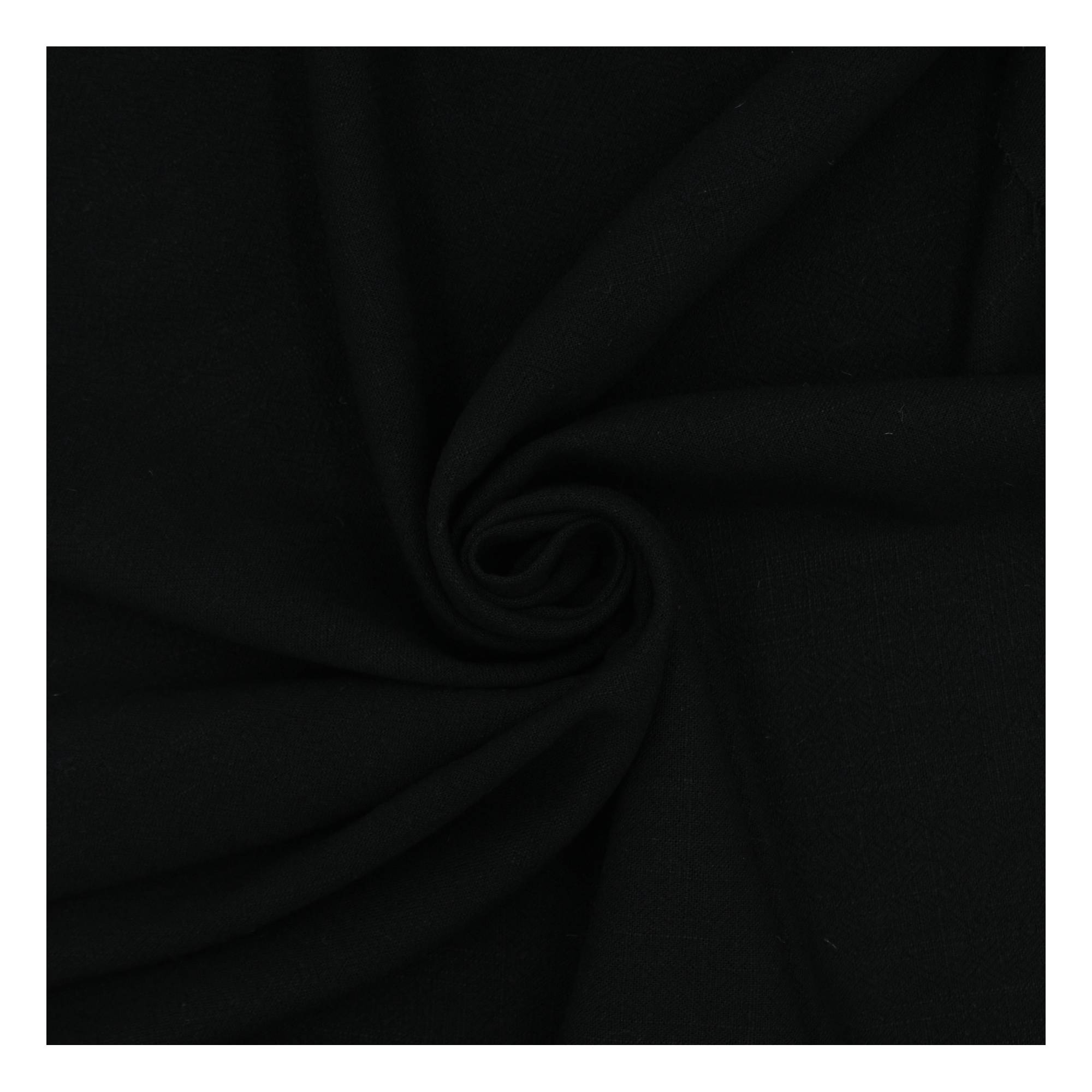 Black Linen Blend Fabric by the Metre