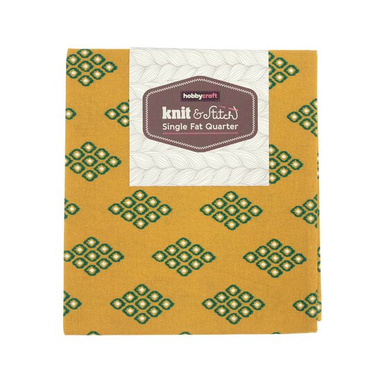 Mini Diamond Yellow Single Cotton Fat Quarter