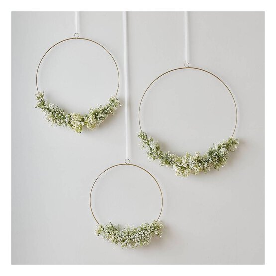 Gold Hanging Hoops 3 Pack