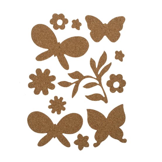 Butterfly Cork Stickers 12 Pack