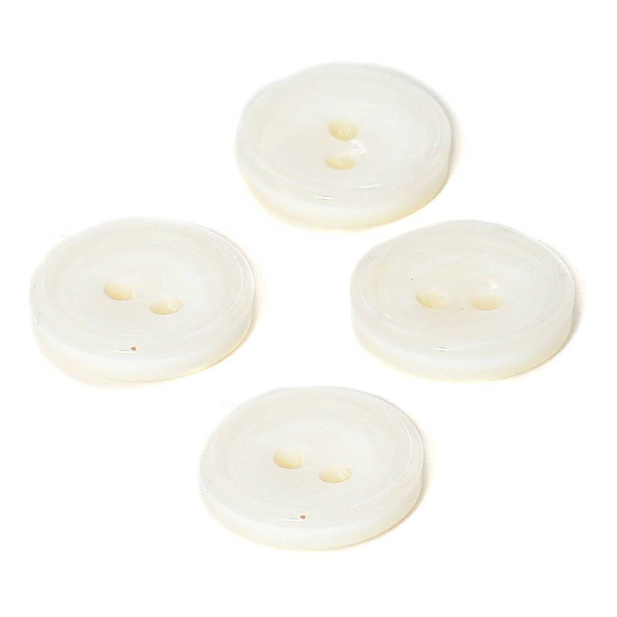 Hemline White Basic Knitwear Button 4 Pack