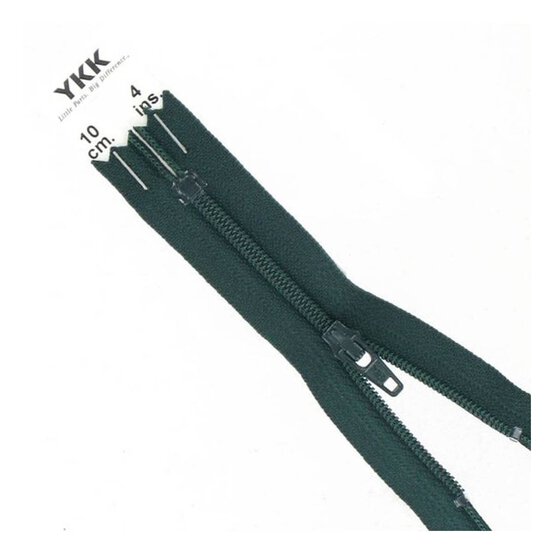 YKK Bottle Green Dress and Skirt Zip 10cm