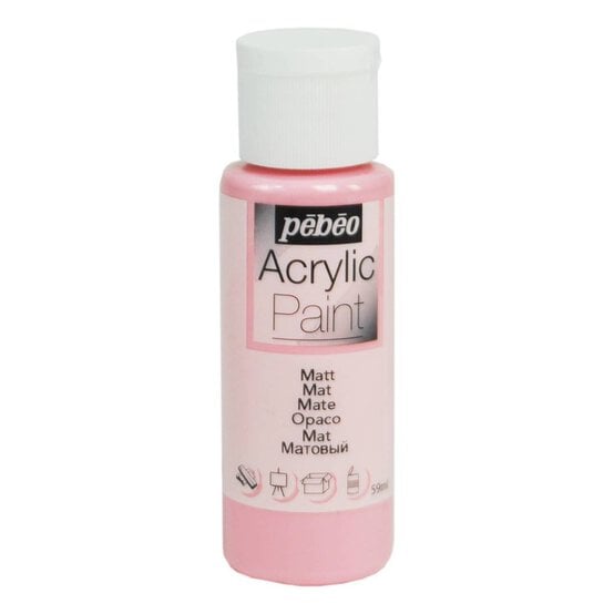 Pebeo Pink Matt Acrylic Craft Paint 59ml