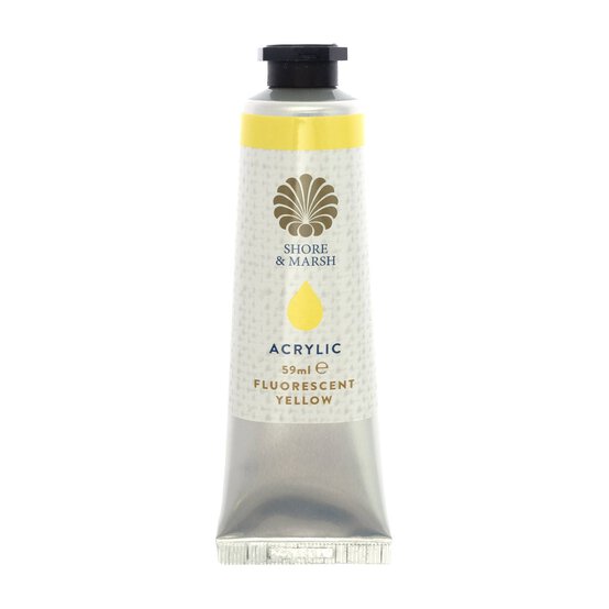 Shore & Marsh Fluorescent Yellow Acrylic Paint 59ml