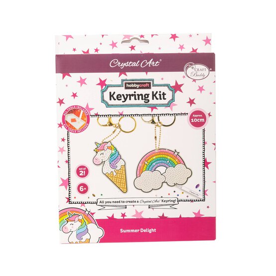 Crystal Art Summer Delight Keyring Set 2 Pack