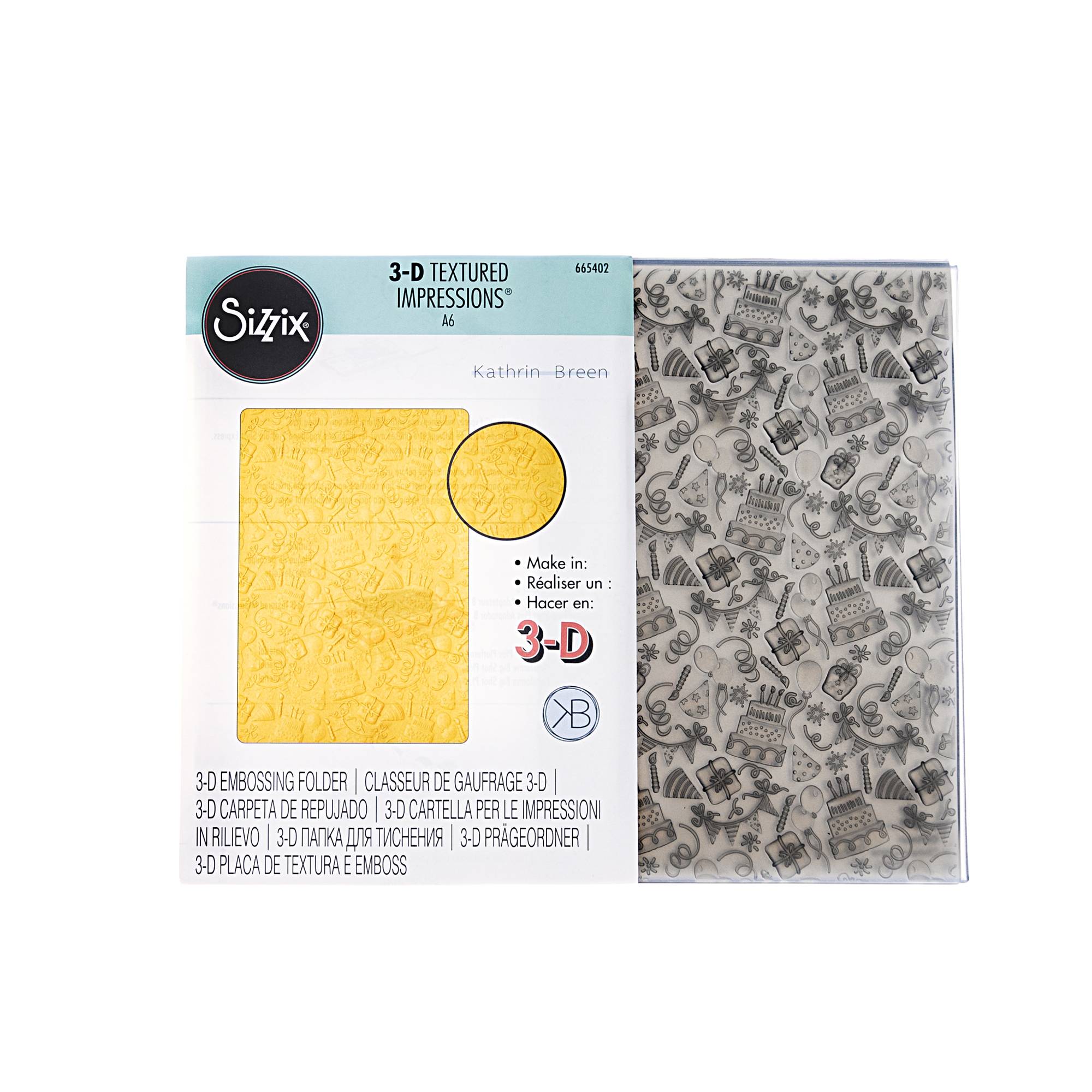 Sizzix Celebrate 3D Embossing Folder A6