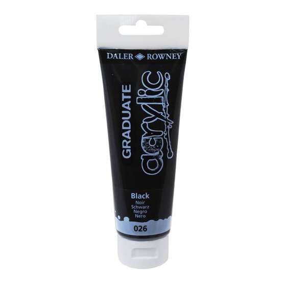 Daler-Rowney Graduate Black Acrylic Paint 120ml