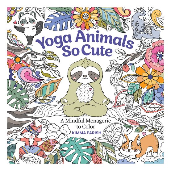 Yoga Animals So Cute Colouring Book