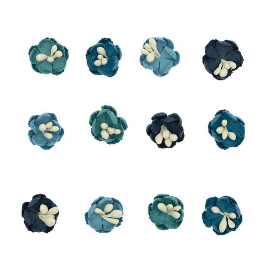 Handmade Blue Sky Odette Flowers 12 Pack