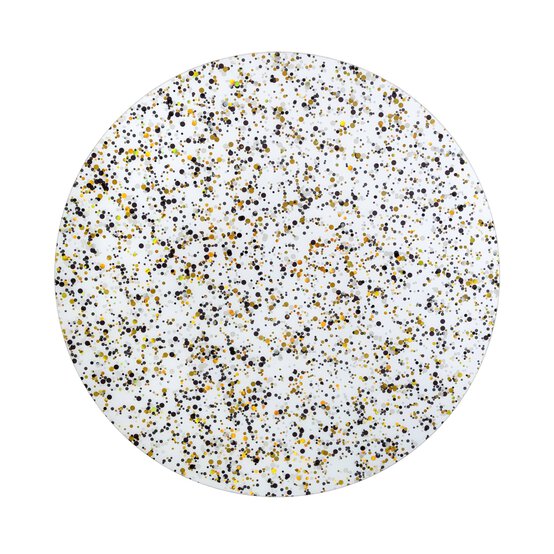 Black and Gold Glitter Round Acrylic Cake Board 10 Inches
