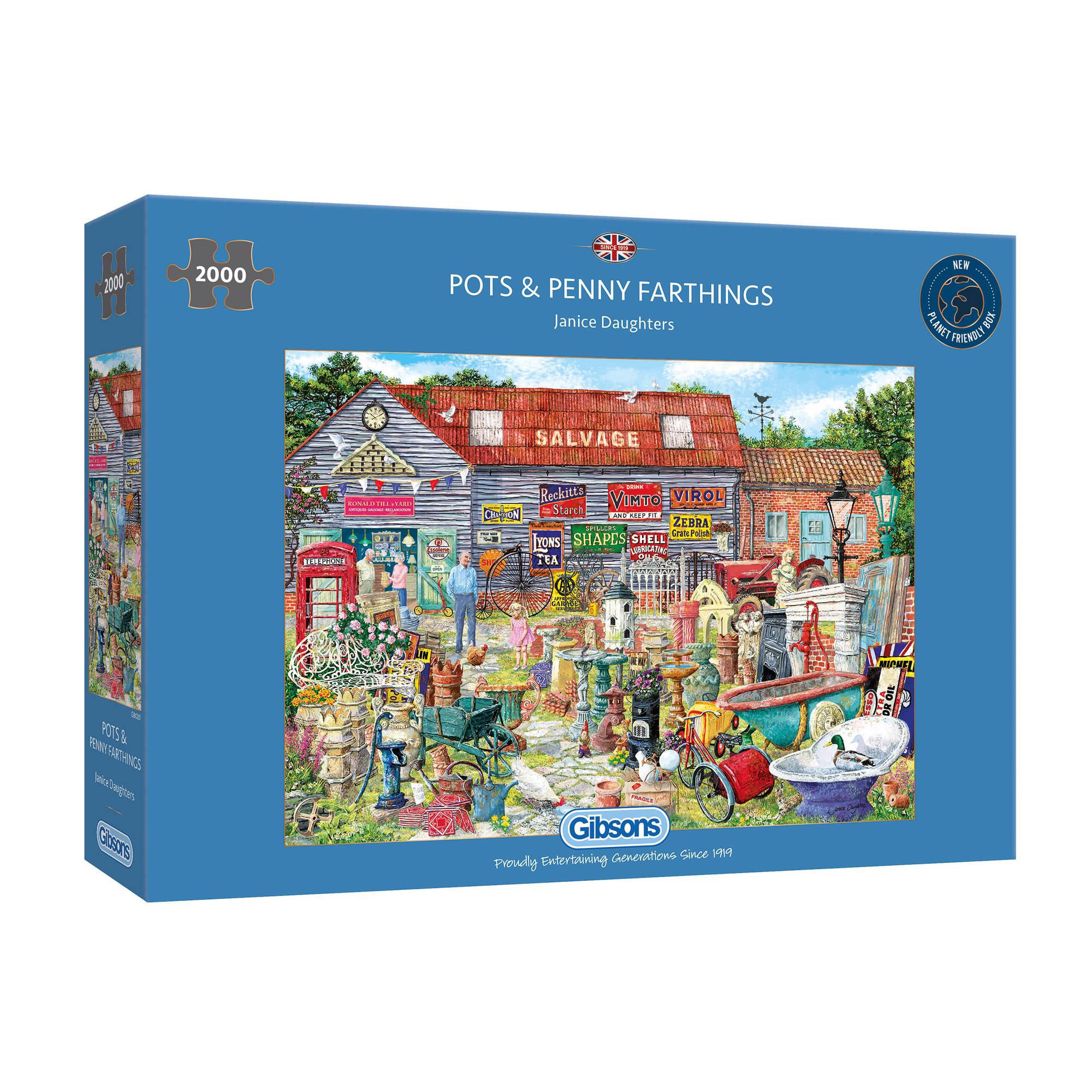 Gibsons Pots and Penny Farthings Jigsaw Puzzle 2000 Pieces