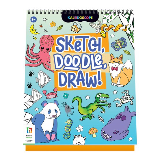 Kaleidoscope Animal Sketch, Doodle, Draw Book