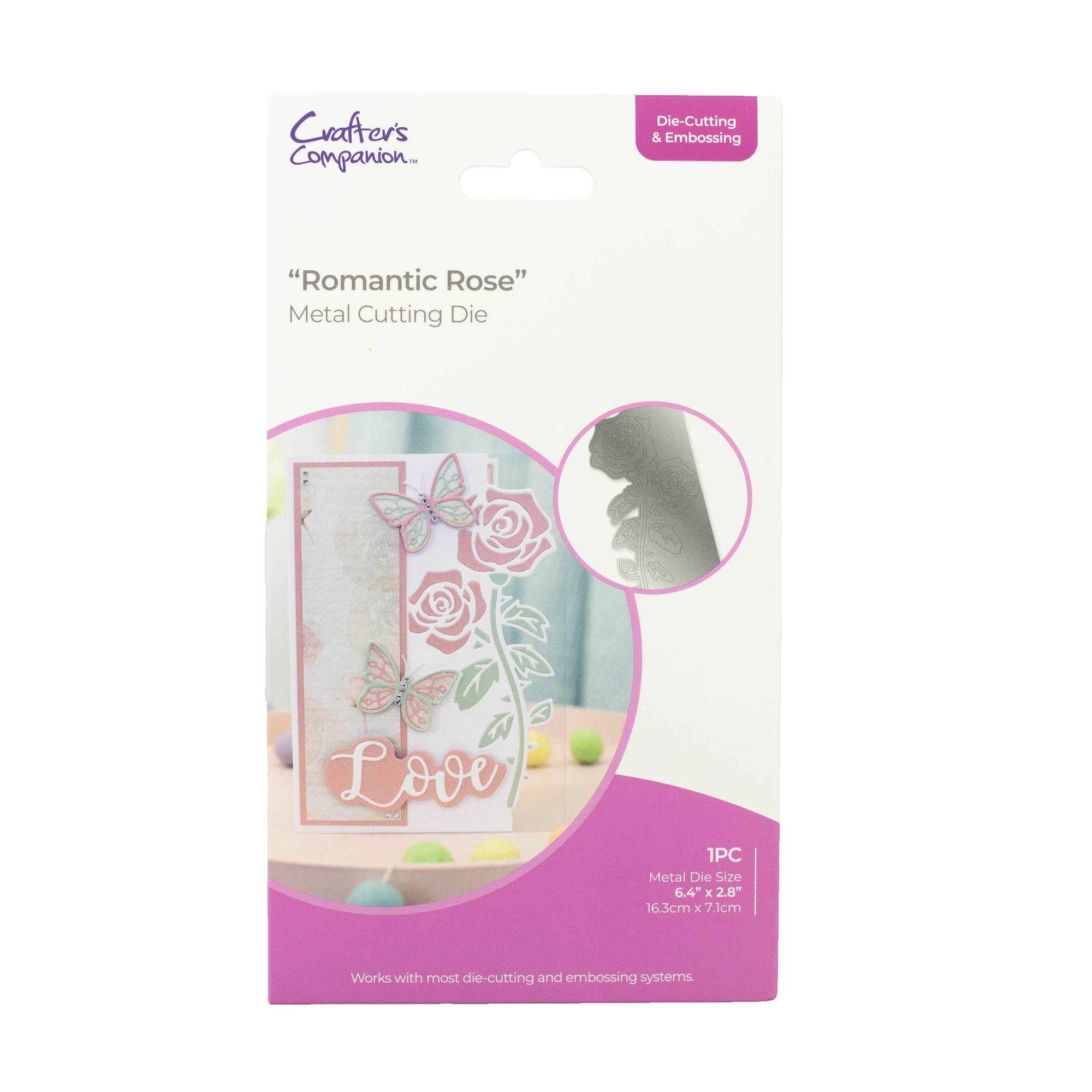 Gemini Romantic Rose Metal Cutting Die 16.3cm x 7.1cm