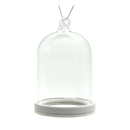 Fillable Glass Cloche Hanging Decoration 10cm