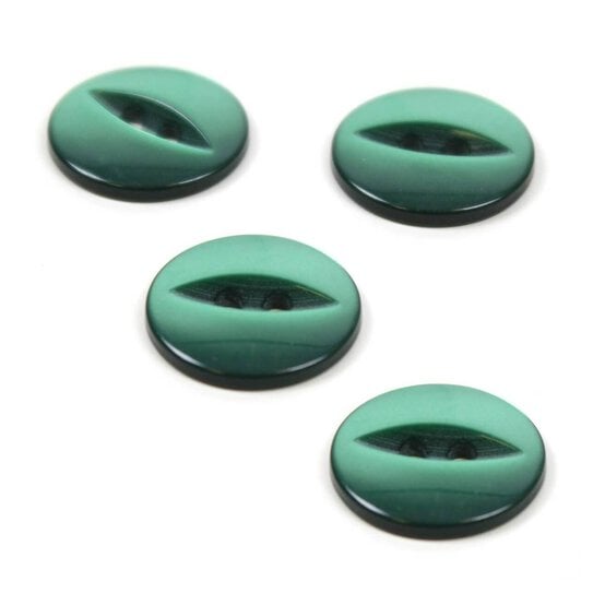 Hemline Emerald Basic Fish Eye Button 4 Pack