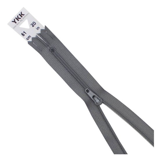 YKK Light Grey Dress and Skirt Zip 51cm