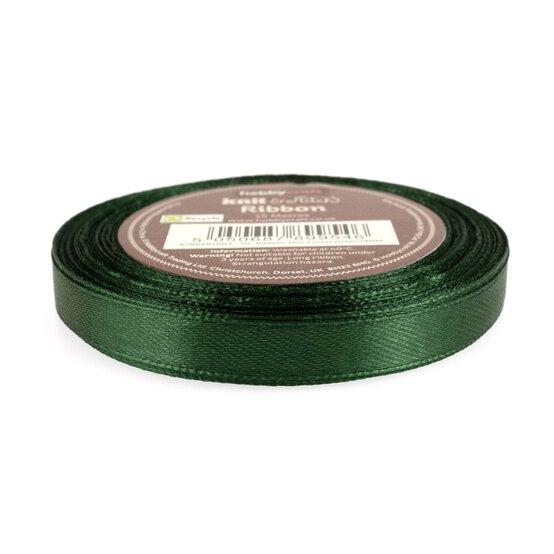 Forest Green Satin Ribbon 9mm x 15m