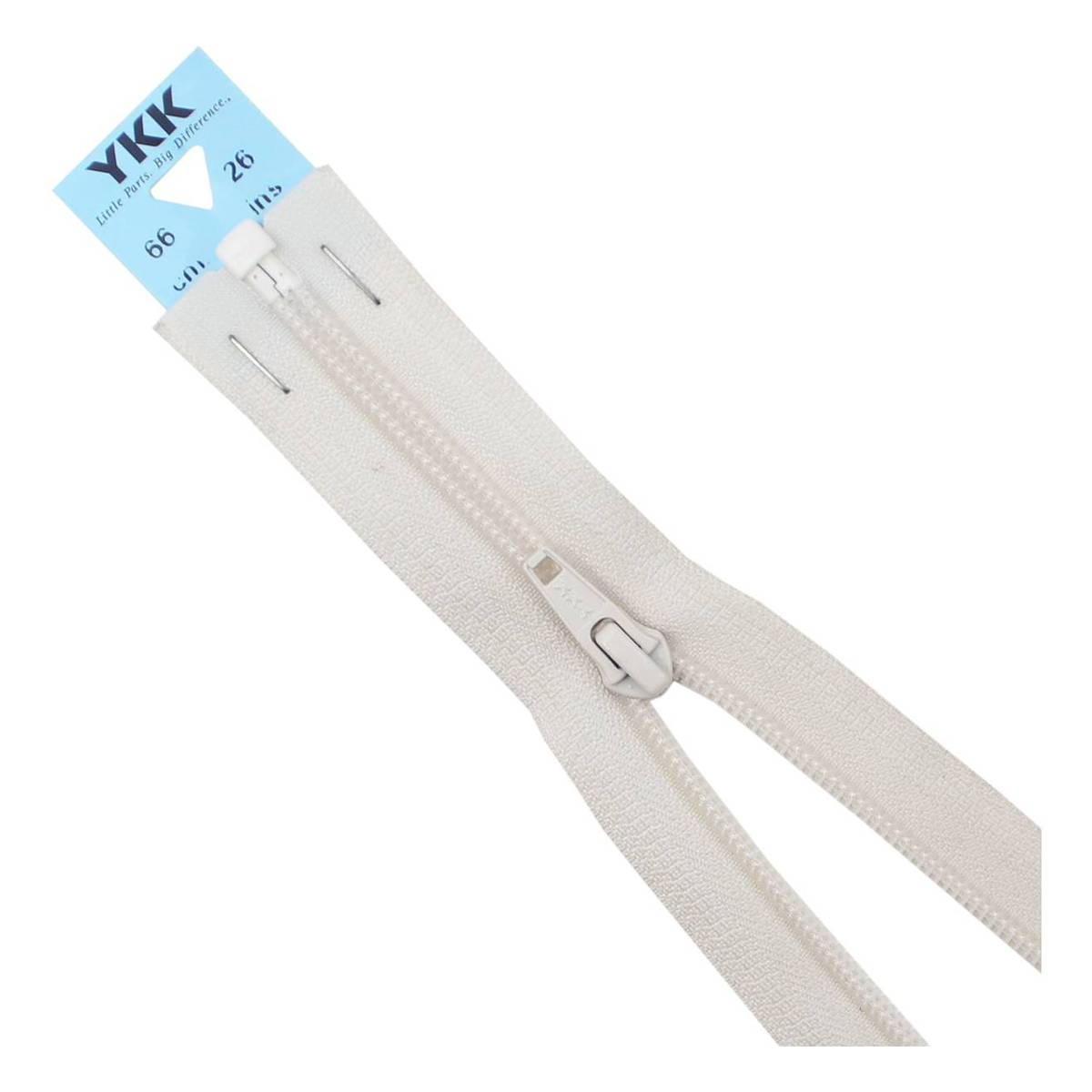 YKK Ivory Nylon Open End Zip 66cm