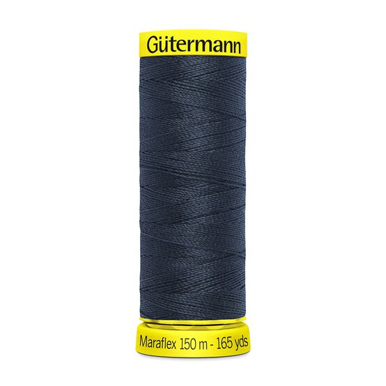 Gutermann Ink Blue Maraflex Stretchy Sewing Thread 150m (665)