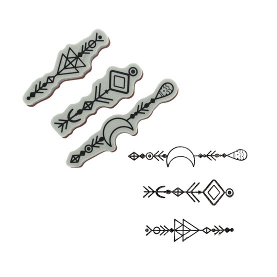 Geo Tattoo Stamp Set 3 Pieces
