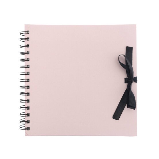 Spiral Bound Pastel Pink Scrapbook 8 x 8 Inches