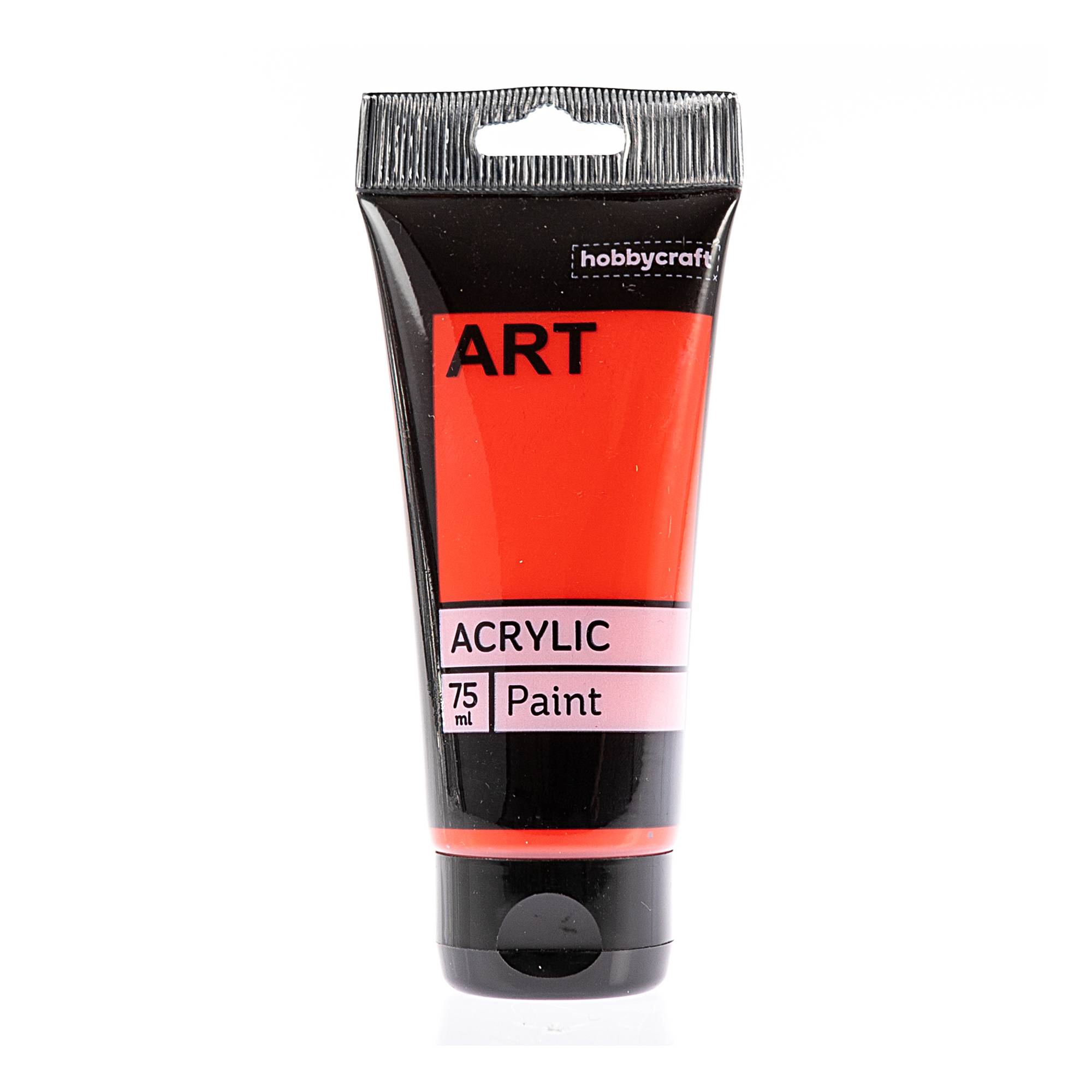 Bright Red Art Acrylic Paint 75ml