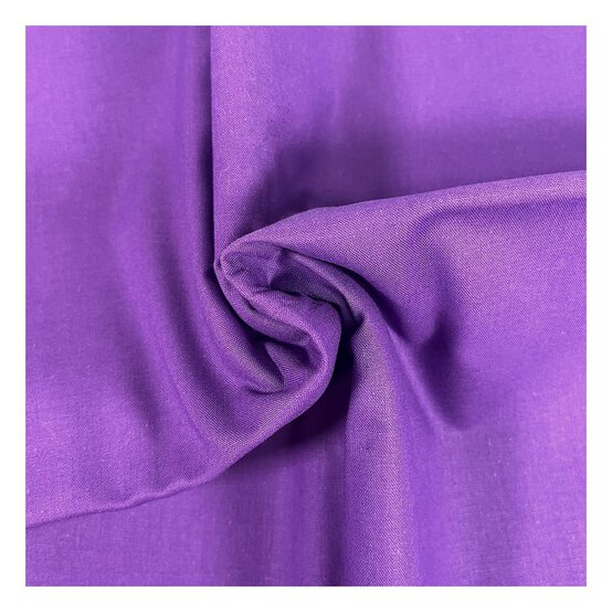 Purple Organic Premium Cotton Fabric by the Metre