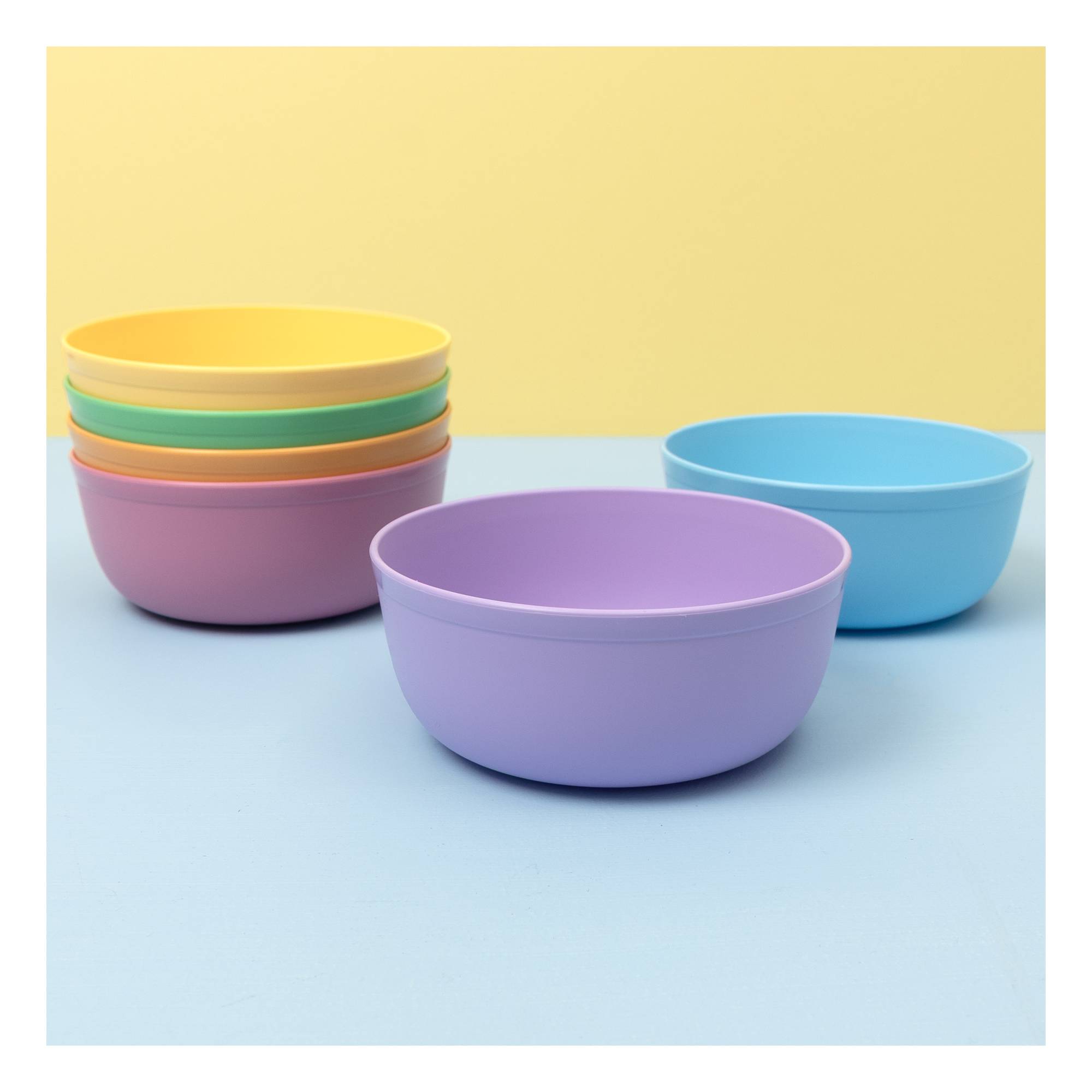 Pastel Plastic Bowls 6 Pack