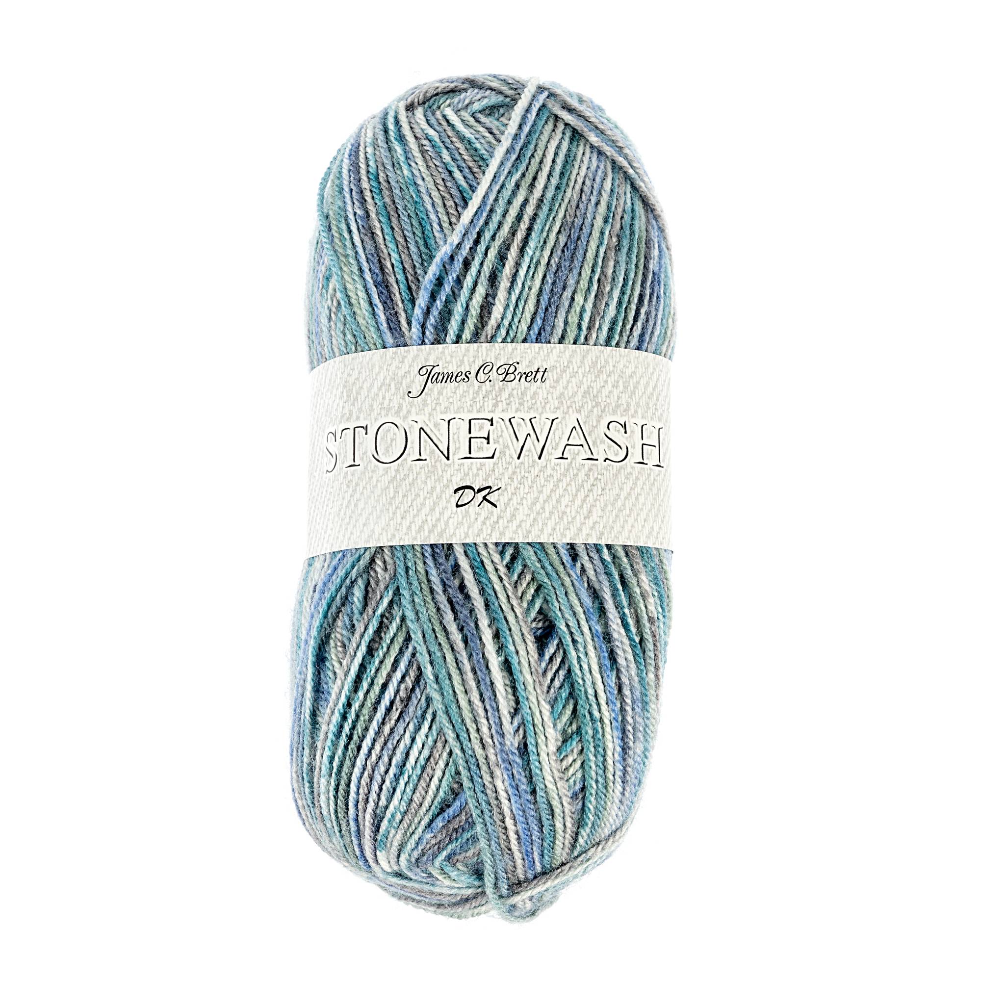 James C Brett Aqua Grey Mix Stonewash DK Yarn 100g